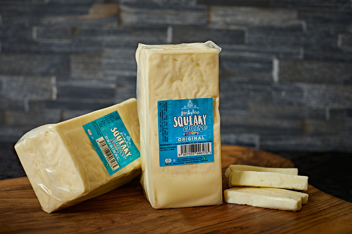 "British Halloumi Squeaky Cheese" - Catering size Weight 800g
