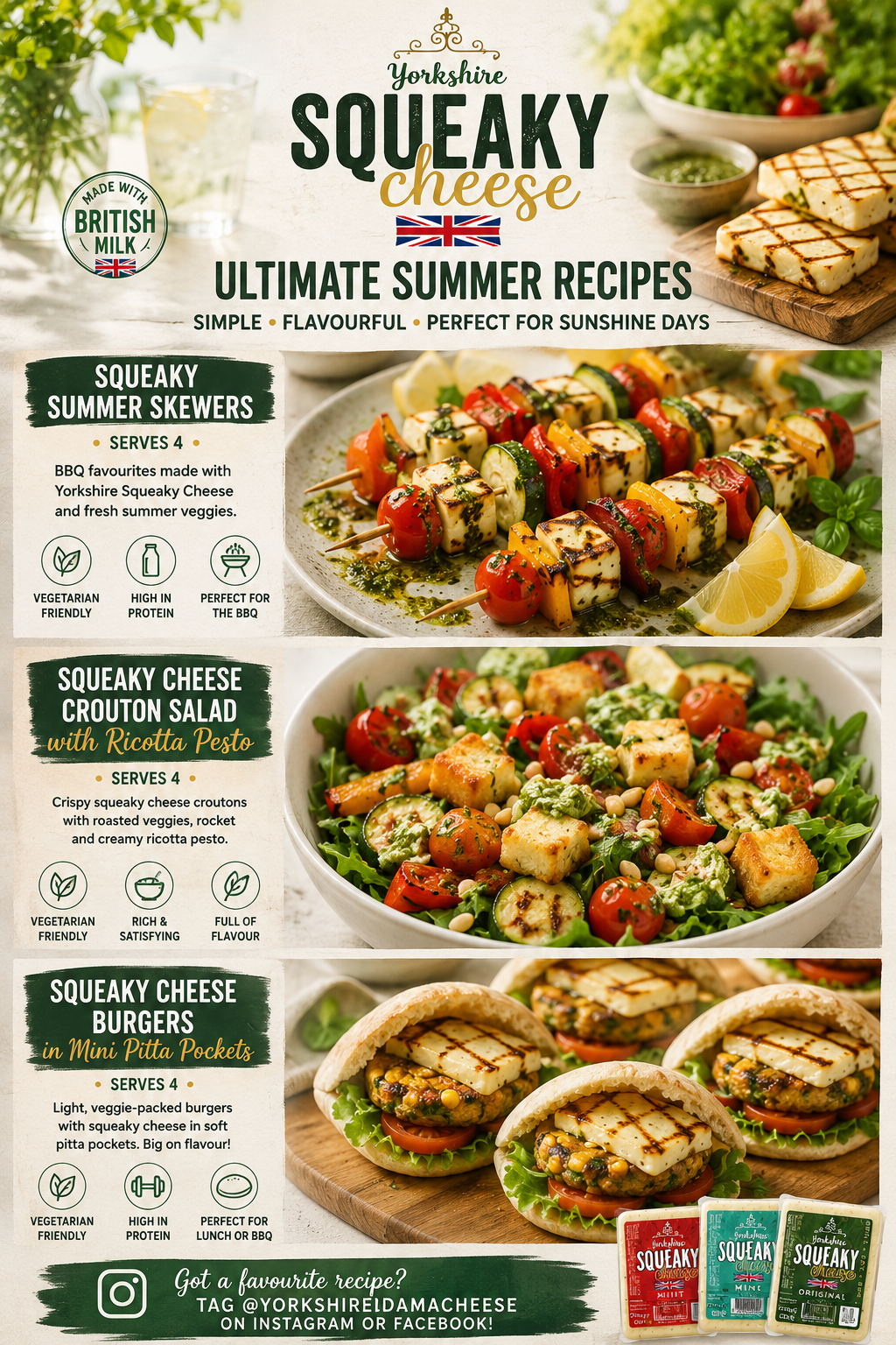 Easy Summer Recipes with Yorkshire Squeaky Cheese