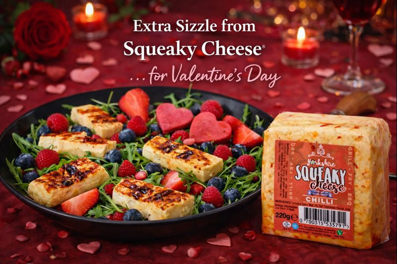 A Valentine’s Berry Salad with Chilli Squeaky Cheese® — Sweet, Sizzling & Hot