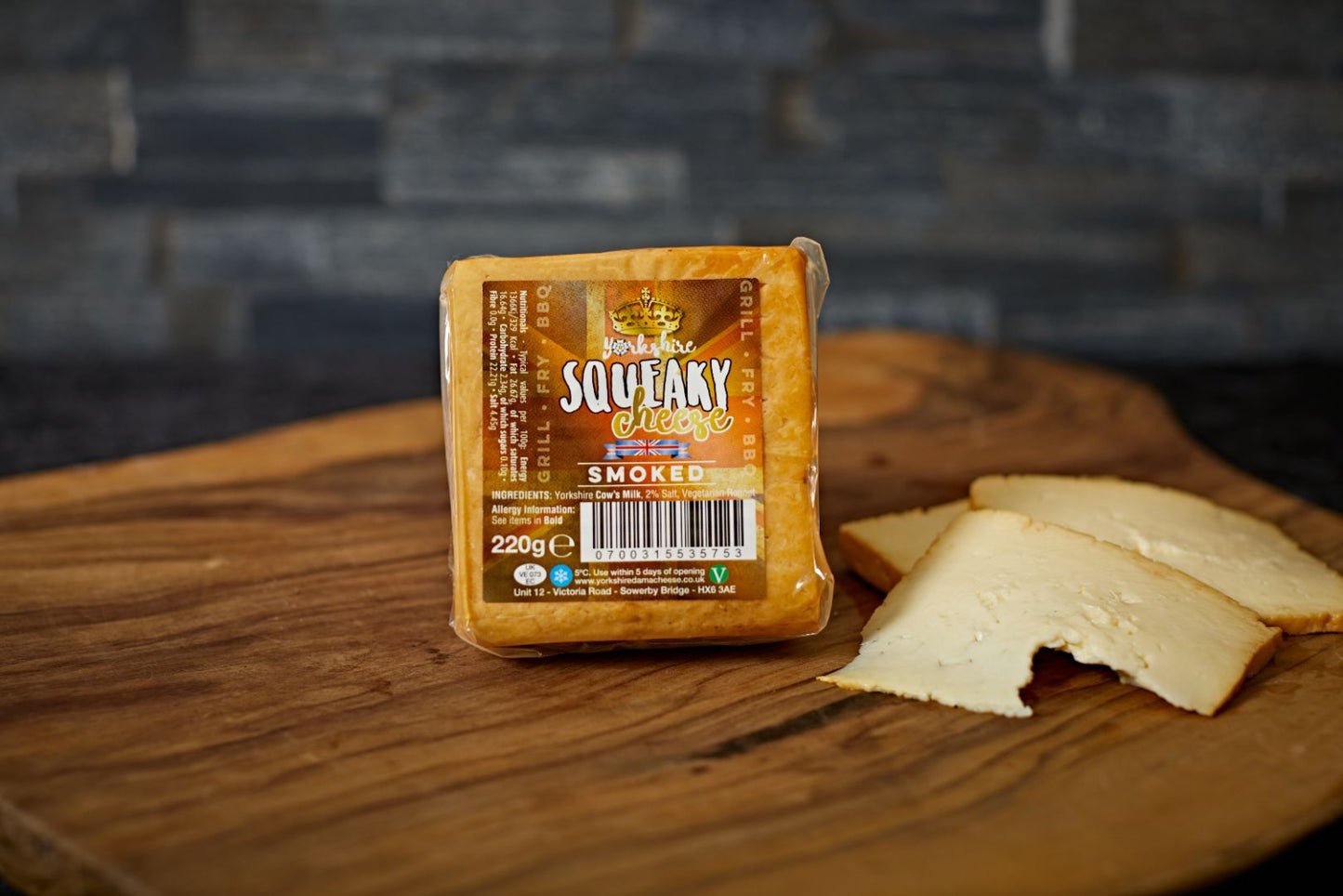 
                  
                    Squeaky Cheese - Oak Smoked Halloumi cheese
                  
                